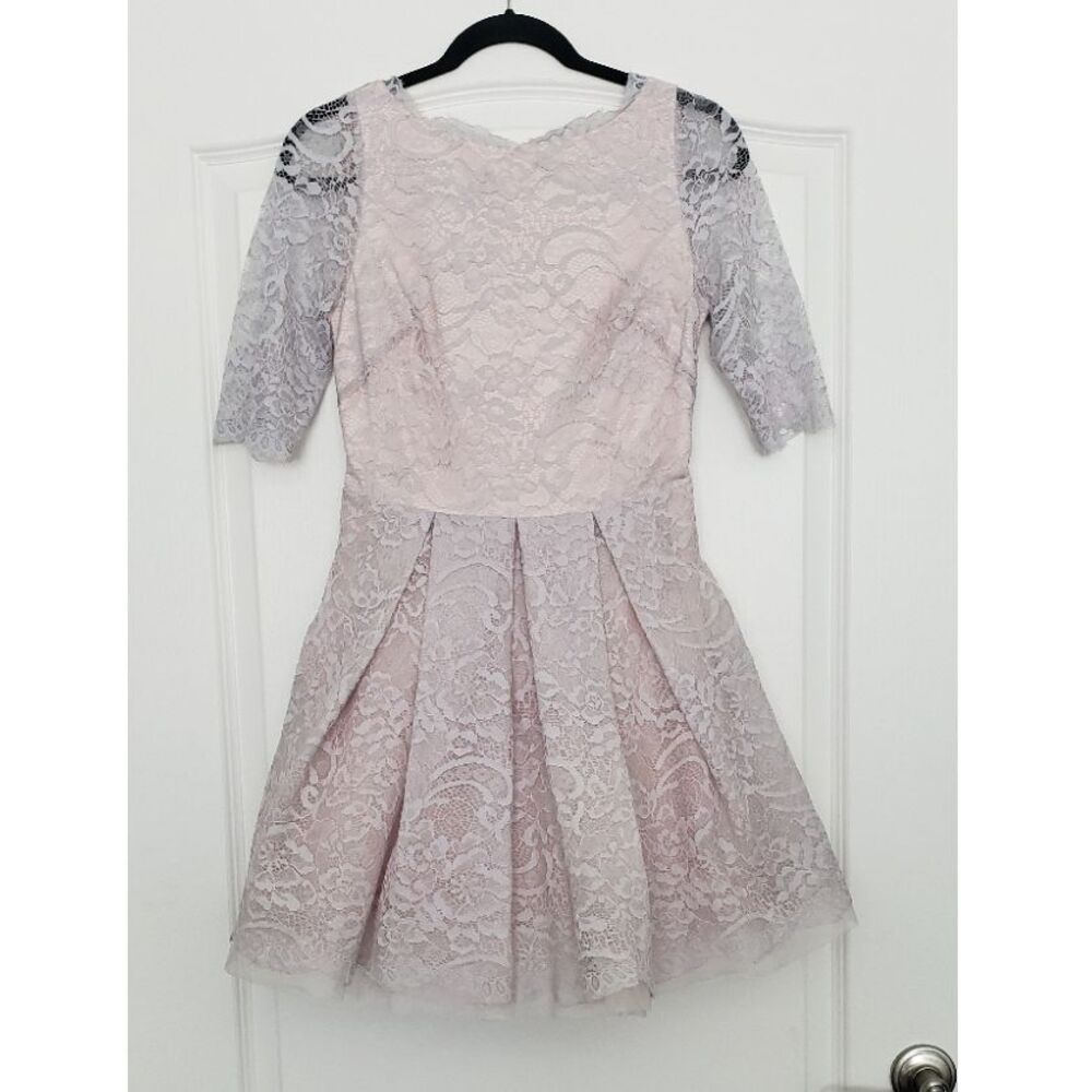 bebe Lace Pleated Mini Dress Sz S Y2K Easter‎ Coquette Fairy Soft Girl Femanine